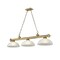 Z-Lite Cordon 3 Light Billiard, Rubbed Brass & White Linen 2306-3RB-DWL14 - alternate 1